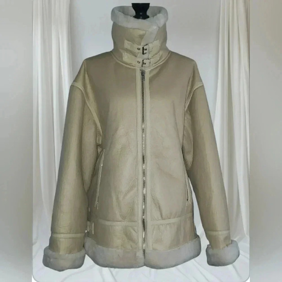 Sporty XL Preppy Cozy Sharpa Vegan Warm Snow Adventure Chore Barn Coat - Picture 2 of 15
